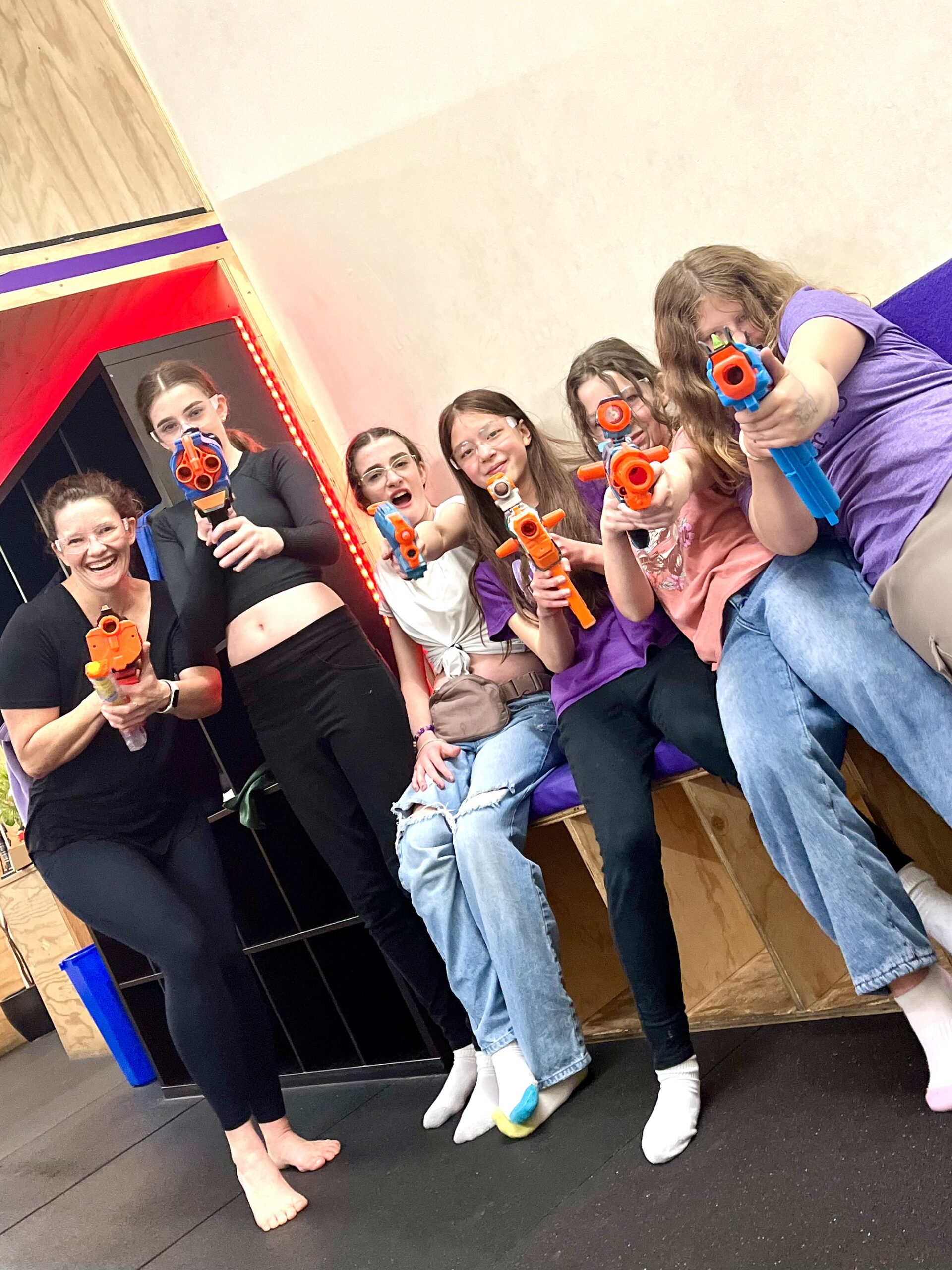 Ninja Nerf Adventure parkour summer camp in Boulder at Superhuman Academy. Ages 7-17.