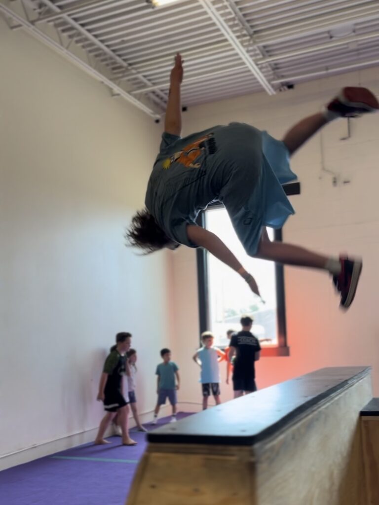Kids parkour summer camps indoor movement
