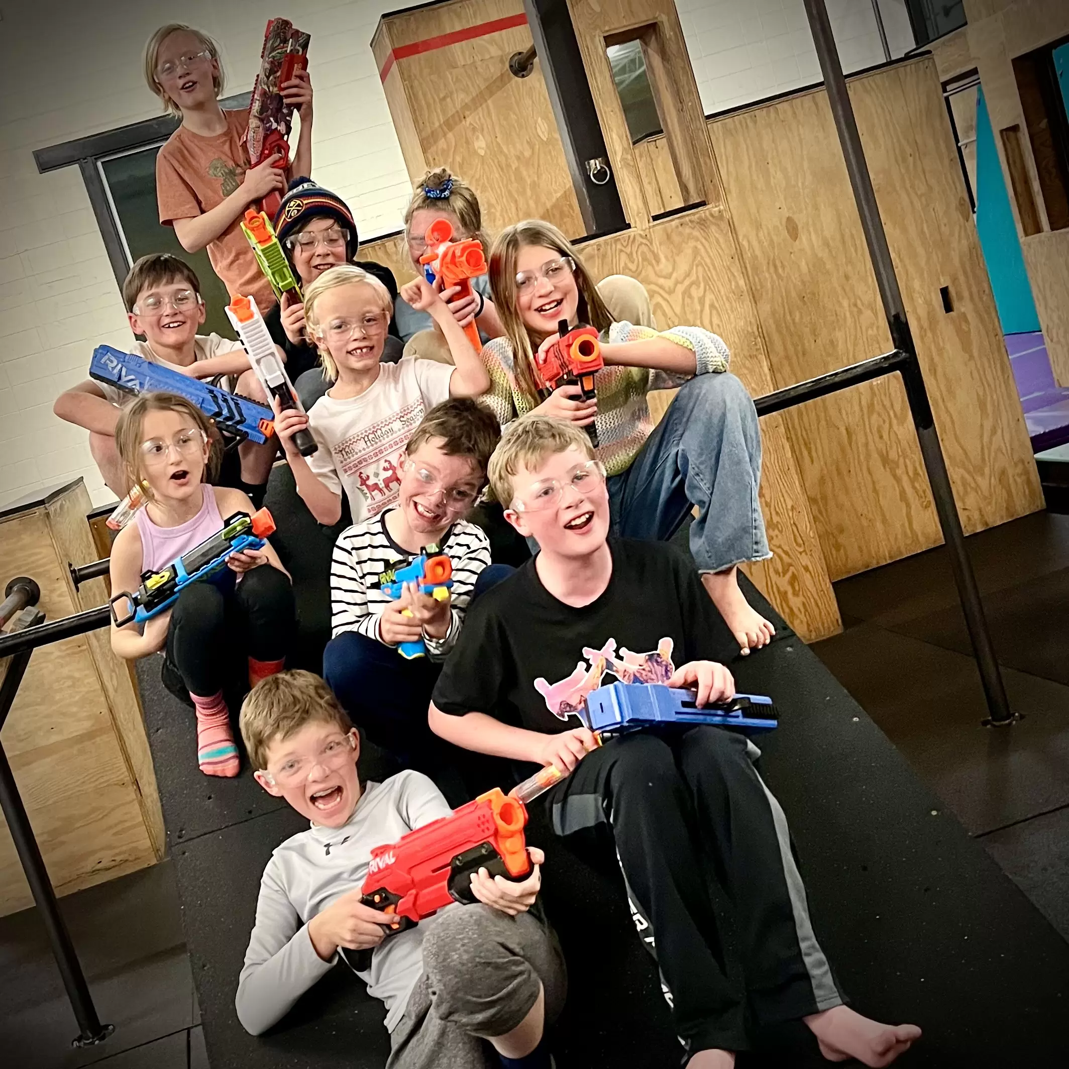Kids birthday party activity at Superhuman Academy