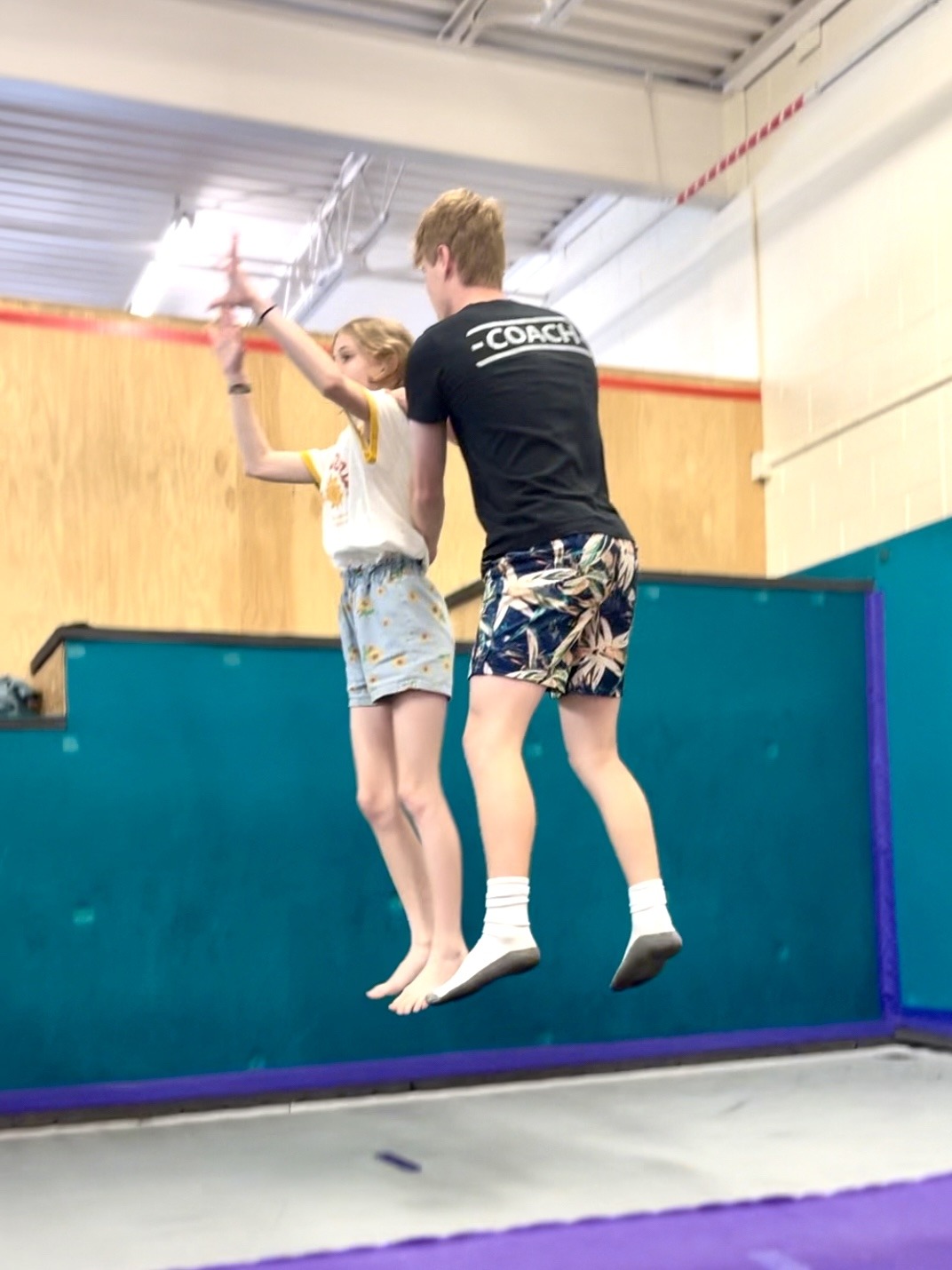 Teen Foundations student training with a coach at Superhuman Academy