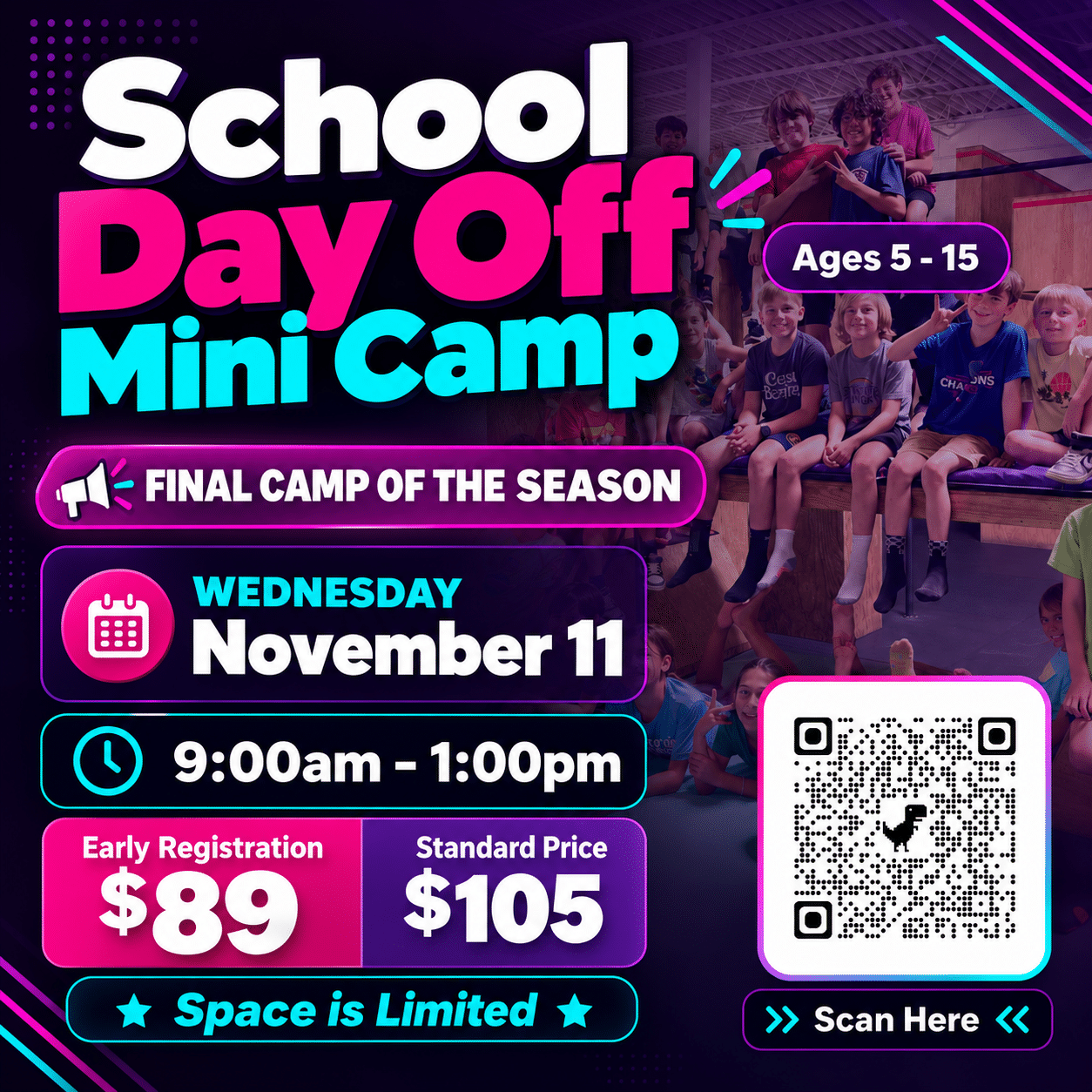 Superhuman Academy Fall School Day Off Mini Camps